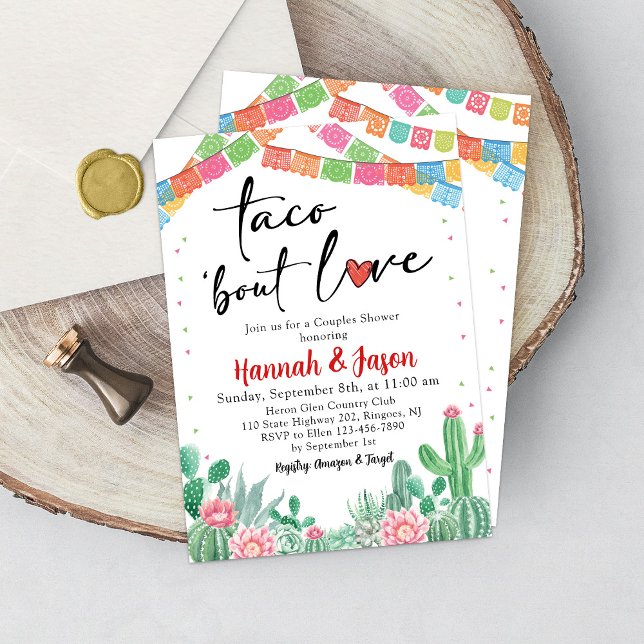 Fiesta Couples Shower Invitation Mexican Theme (Creator Uploaded)