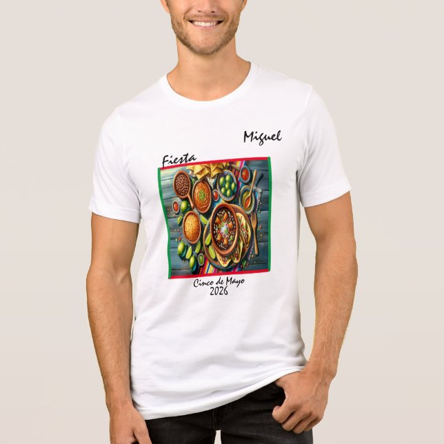 "Fiesta" Customisable Tri-Blend Shirt (Front)