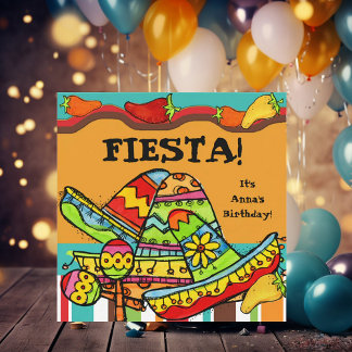Fiesta Customised Birthday Invitations