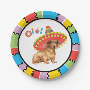 Fiesta Dachshund Paper Plate