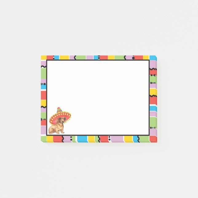 Fiesta Dachshund Post-it Notes (Front)
