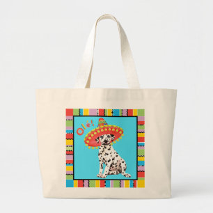 Fiesta Dalmatian Large Tote Bag