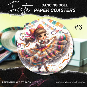 Fiesta Dancing Doll (#6) Paper Coaster Sets