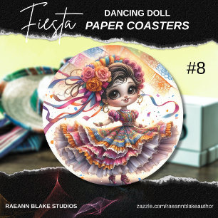 Fiesta Dancing Doll (#8) Paper Coaster Sets