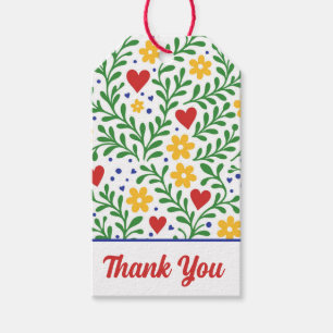 Fiesta de Amor Bold Colourful Floral Wedding Gift Tags