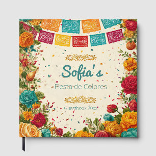 Fiesta de Colores Quinceanera, custom Guest Book