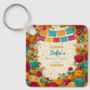 Fiesta de Colores Quinceanera, custom Key Ring