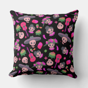 Fiesta De Los Muertos Throw Pillow