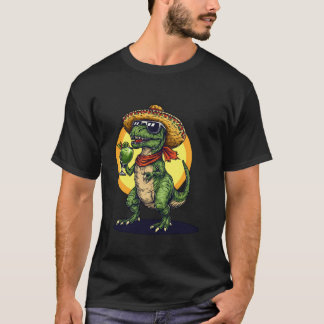 Fiesta Dinosaur T-Rex Dino Cinco De Mayo Mexican P T-Shirt
