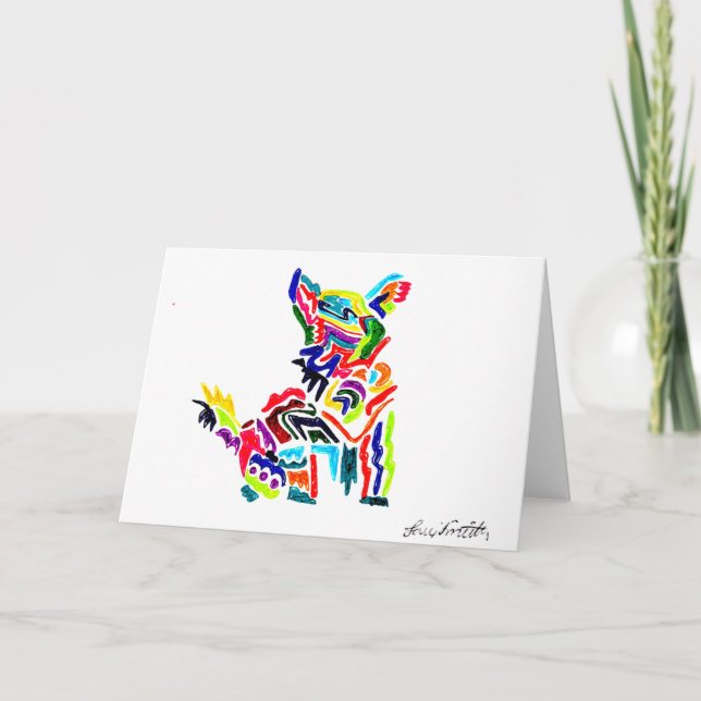 Fiesta Dog Foldable Card (Front)
