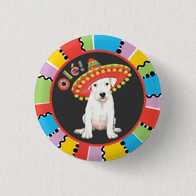 Fiesta Dogo Argentino 3 Cm Round Badge (Front)