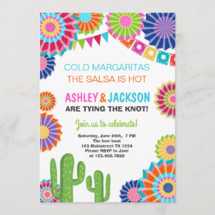 Fiesta Engagement Party Invitation Mexican Cactus