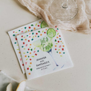 Fiesta Engagement Party Paper Napkins