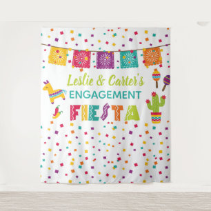 Fiesta Engagement Shower Backdrop - Pinata WH Tapestry