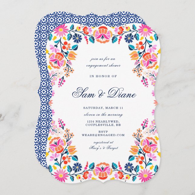Fiesta Engagement Shower Invitation (Front/Back)