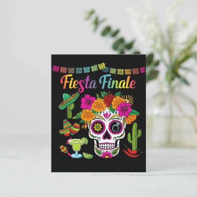 "Fiesta Finale" Colourful Sugar Skull Bachelorette (Standing Front)