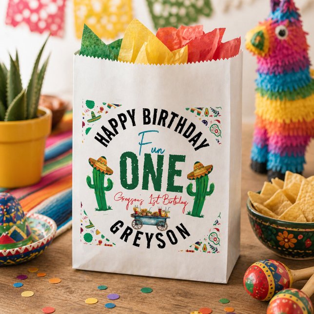 Fiesta First | 1st Birthday Party Favour Bags (Fiesta First | 1st Birthday Party Favor Bag)