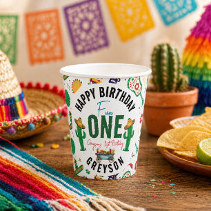 Fiesta First   1st Birthday Party Paper Cups