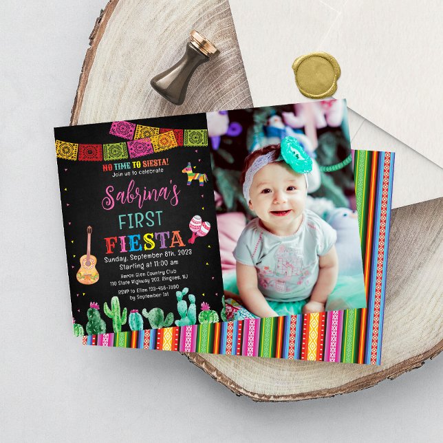 Fiesta First Birthday Invitation Girl (Creator Uploaded)