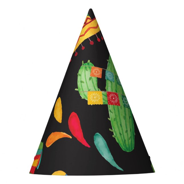 Fiesta First Birthday Party Hat (Front)