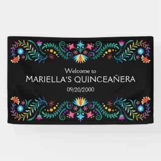 Fiesta Floral Birthday Shower Wedding Banner