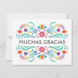 Fiesta Floral Birthday Shower Wedding Thank You Card