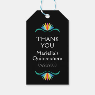 Fiesta Floral Birthday Shower Wedding Thank You Gift Tags