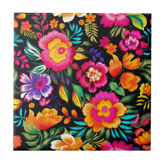  Fiesta Floral Extravaganza Tile (Front)