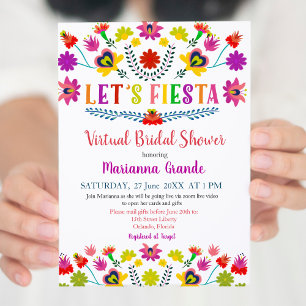 Fiesta Floral Virtual Bridal Shower Invitation