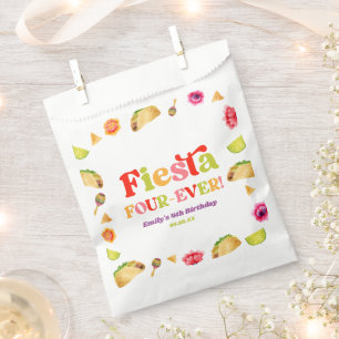 Fiesta Four-Ever Taco 4th Birthday Party Favour Bags