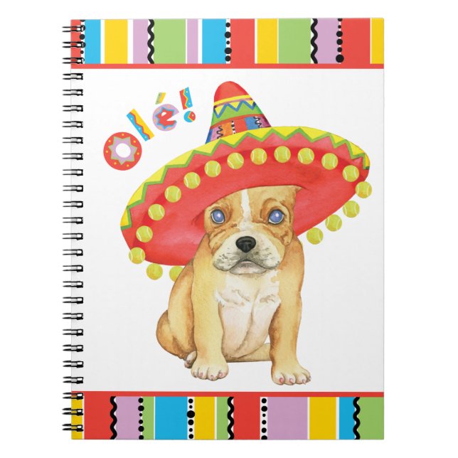 Fiesta Frenchie Notebook (Front)