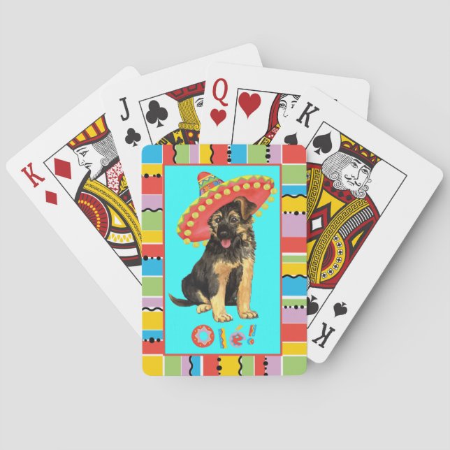 Fiesta German Shepherd Playing Cards (Back)