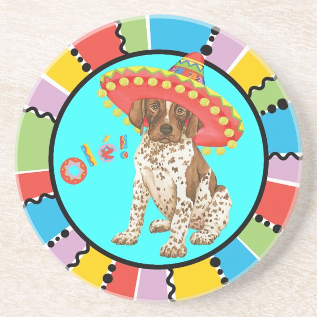 Fiesta German Shorthaired Pointer Coaster (Front)