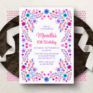 Fiesta Girls Birthday Invitation