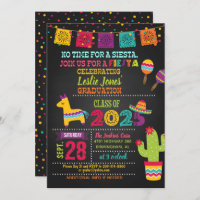 Fiesta Graduation Invitation - Blk (2025)