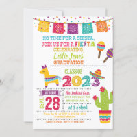 Fiesta Graduation Invitation - White (2023)