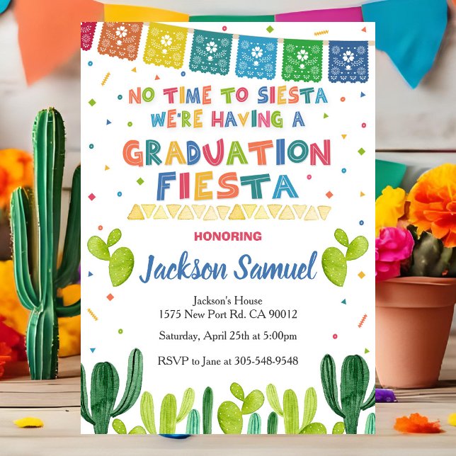 Fiesta Graduation Party Invitation Mexican Invite (Creator Uploaded)