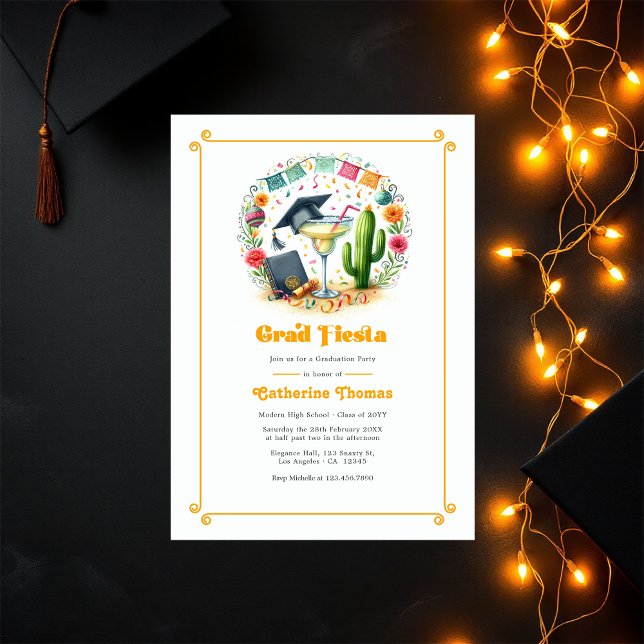 Fiesta Graduation Party Photo Invitation (Fiesta Graduation Party Photo Invitation)