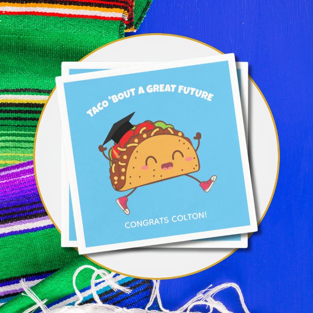 Fiesta Graduation Party Taco Bout a Great Future Napkin (Fiesta Graduation Party Taco Bout a Great Future Napkins)