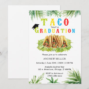 Fiesta Graduation Party With Tacos Invitation