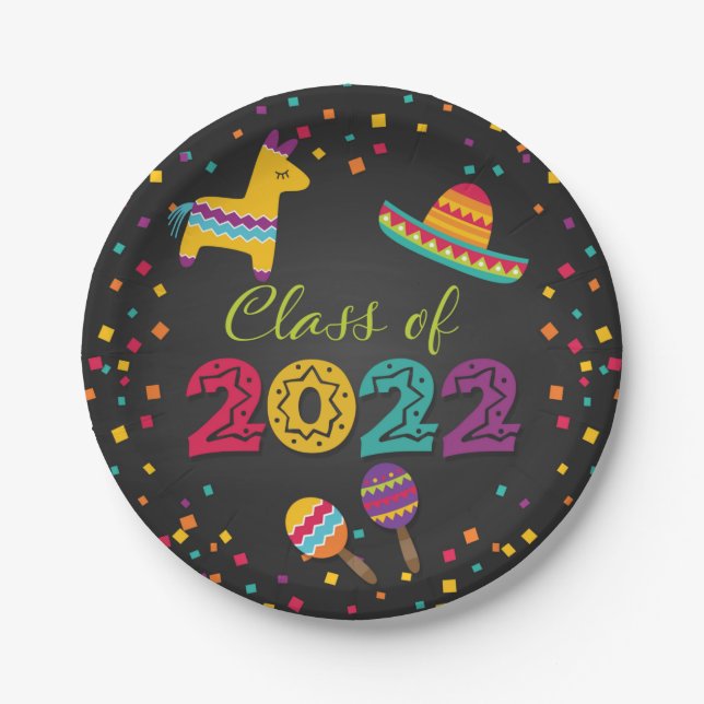 Fiesta Graduation Plate - Sombrero (Front)