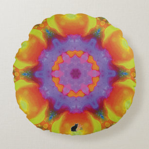 Fiesta Kaleidoscope  Round Cushion