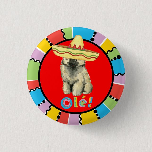 Fiesta Keeshond 3 Cm Round Badge (Front)
