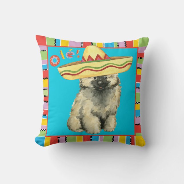 Fiesta Keeshond Cushion (Front)