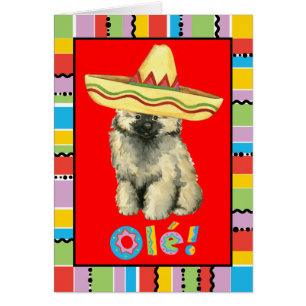 Fiesta Keeshond Greeting Card