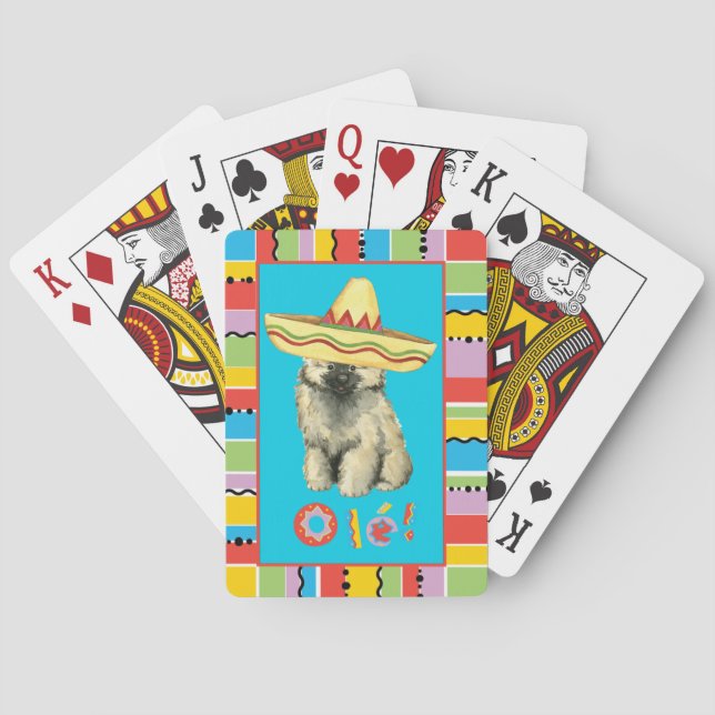 Fiesta Keeshond Playing Cards (Back)
