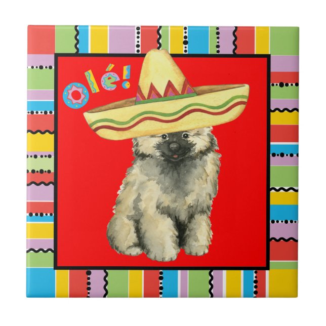 Fiesta Keeshond Tile (Front)