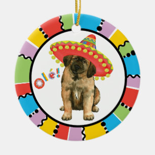 Fiesta Leonberger Ceramic Tree Decoration