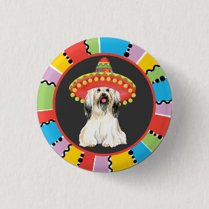 Fiesta Lhasa Apso 3 Cm Round Badge