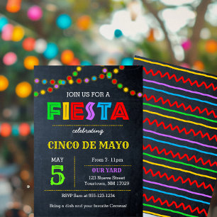 Fiesta Lights Cinco De Mayo Invitation